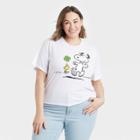 Women's Peanuts Snoopy Plus Size Clover Short Sleeve Graphic T-shirt - Bright White