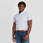 Men's Tall Standard Fit Short Sleeve Poplin Button-down Shirt - Goodfellow & Co