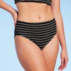 Kona Sol Women's Pucker Textured Mid-rise Medium Coverage Bikini Bottom - Kona