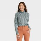 Women's Long Sleeve Turtleneck Top - Knox Rose Green