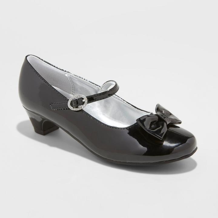 Girls' Flowers By Nina Trevina Mary Jane Shoes - Black