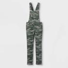 Girls' Camo Overalls - Cat & Jack Olive Xs, Green/green