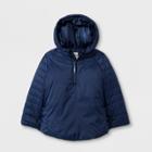 Toddler Adaptive Puffer Poncho - Cat & Jack Navy 2t-3t, Kids Unisex, Blue