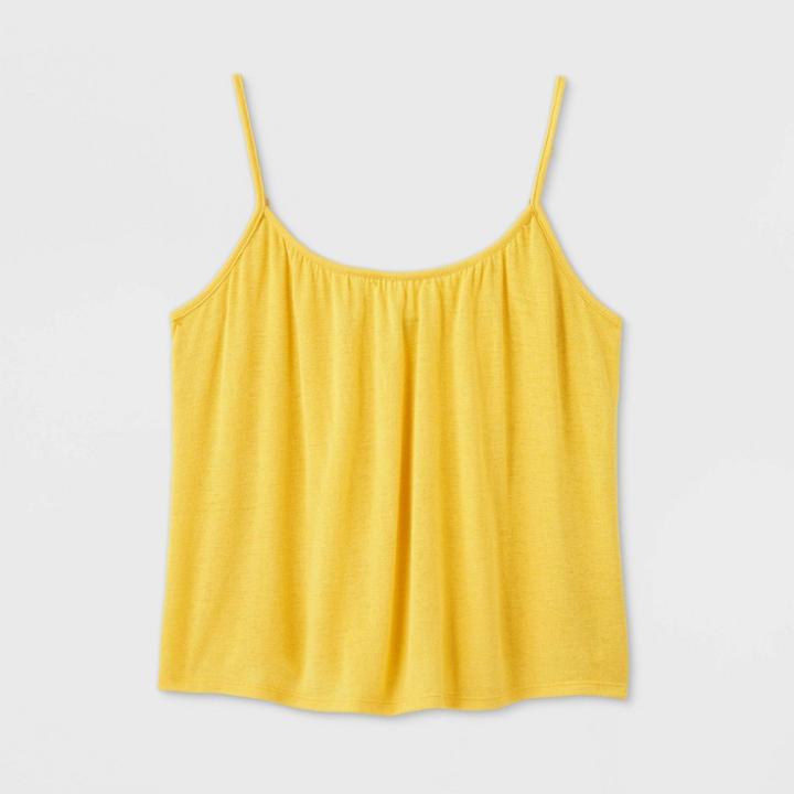 Women's Linen Cami - A New Day Yellow S, Women's,