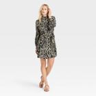 Women's Long Sleeve A-line Dress - Who What Wear Cream Woodgrain Xs, Ivory Woodgrain