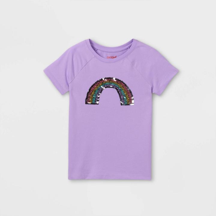 Girls' Flip Sequin Rainbow Short Sleeve T-shirt - Cat & Jack