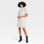 Women's Elbow Sleeve Knit T-shirt Dress - Universal Thread Gray