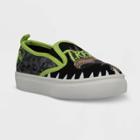 Toddler Boys' Jurassic World Twin Gore Slip-on Apparel Sneakers - Black/lime Green