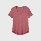 Women's Short Sleeve Scoop Neck T-shirt - A New Day Pink