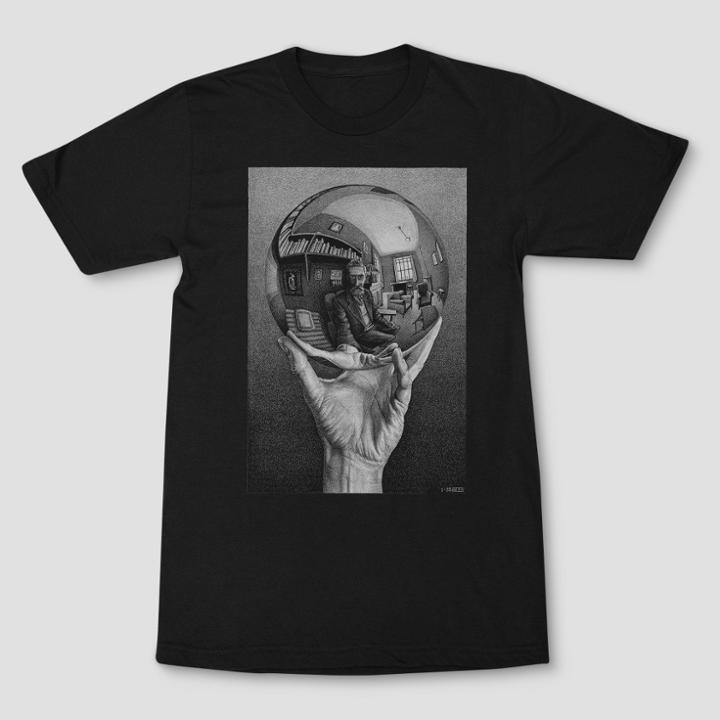 New World Sales Men's M.c. Escher Short Sleeve Graphic T-shirt - Black