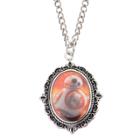 Women's Star Wars The Force Awakens Episode 7 Bb8 Graphic Stainless Steel Cameo Pendant With Chain