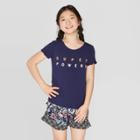 Target Girls' Short Sleeve T-shirt - Art Class Navy
