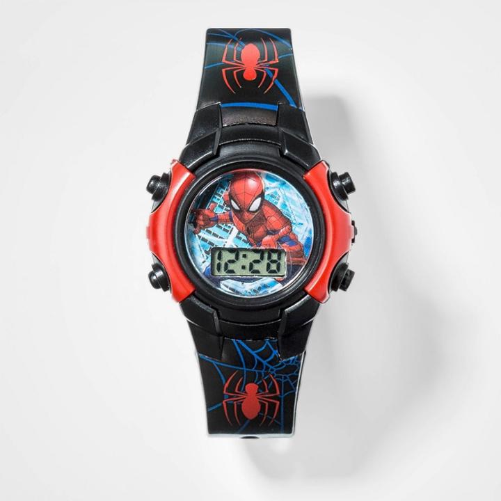Marvel Boys' Spider-man Watch - Red, Black