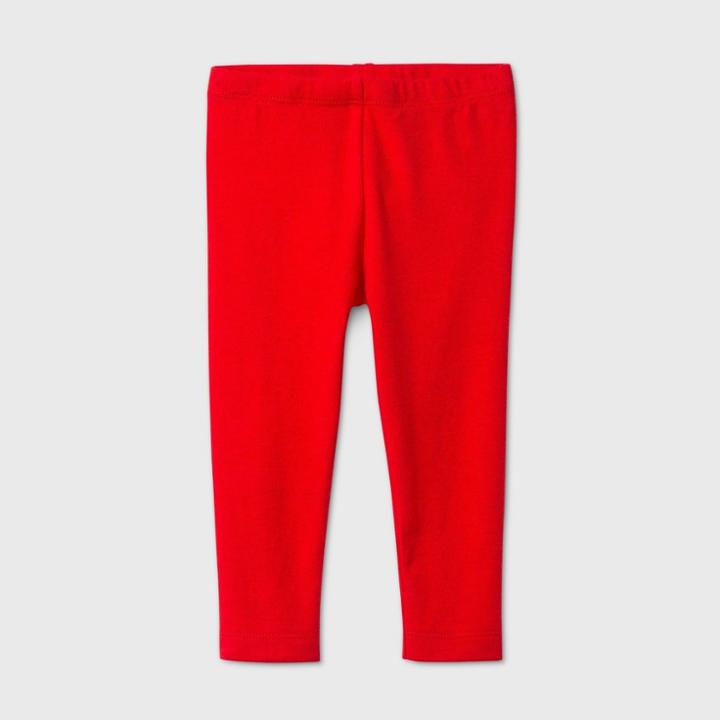 Baby Girls' Bow Bum Leggings - Cat & Jack Red Newborn