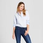 Women's Long Sleeve Camden Button-down Shirt - Universal Thread Blue