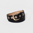 Women's Belt With Gold Grommets - A New Day Black