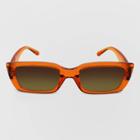Women's Crystal Slim Rectangle Sunglasses - Wild Fable Orange