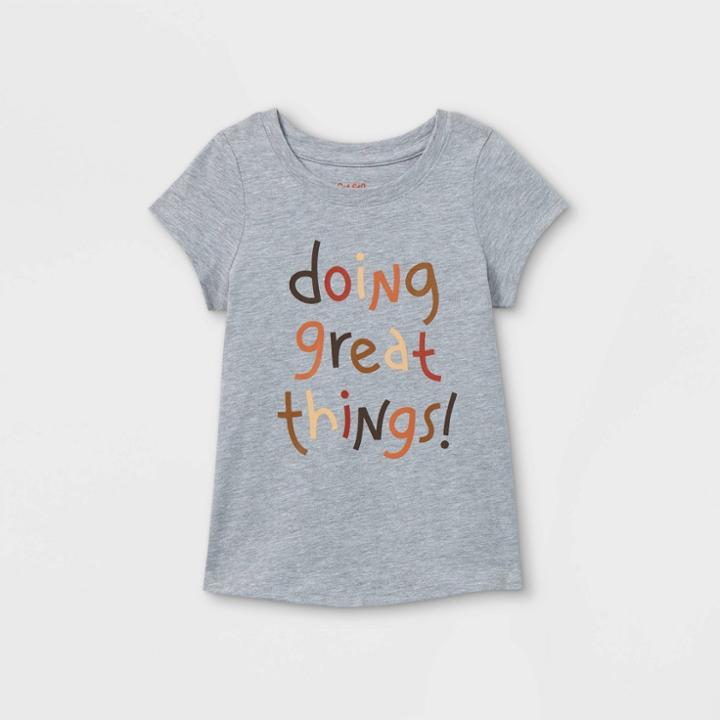 Toddler Girls' 'doing Great Things' Short Sleeve T-shirt - Cat & Jack