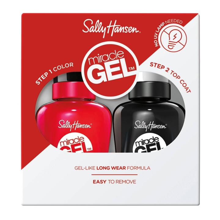 Sally Hansen Miracle Gel Nail Color Set - Red Eye - 1 Fl Oz, 501/470 Red Eye