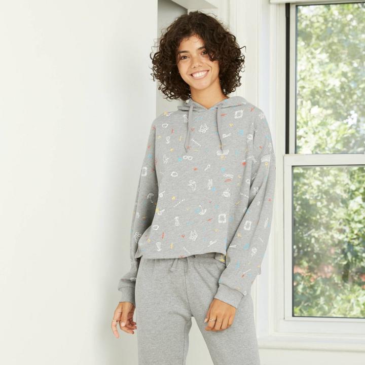 Women's Friends Hooded Graphic Sweatshirt - Gray