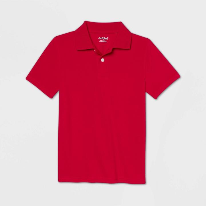 Petiteboys' Short Sleeve Performance Uniform Polo Shirt - Cat & Jack Red