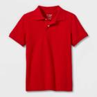 Plusboys' Short Sleeve Pique Uniform Polo Shirt - Cat & Jack Red