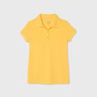 Petitegirls' Short Sleeve Stretch Pique Uniform Polo Shirt - Cat & Jack Yellow