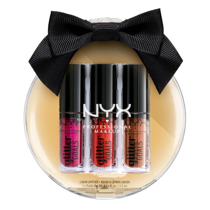 Nyx Professional Makeup Love Lust Disco Glitter Goal Liquid Lipstick Holiday Kit