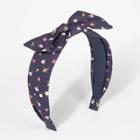 Girls' Floral Print Bow Headband - Cat & Jack Navy