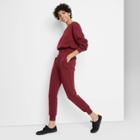 Women's High-rise Sweatpants - Wild Fable Burgundy