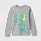Boys' 't-rex In Headphones' Graphic Long Sleeve T-shirt - Cat & Jack