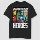 Boys' Marvel Everyday Hero Dad Short Sleeve T-shirt - Black