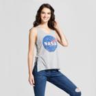 Women's Nasa Lace-up Side Graphic Tank Top (juniors') - Heather Gray