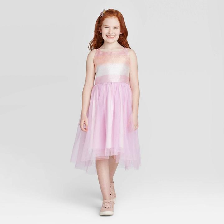 Girls' Sparkle Ombre Dress - Cat & Jack Purple