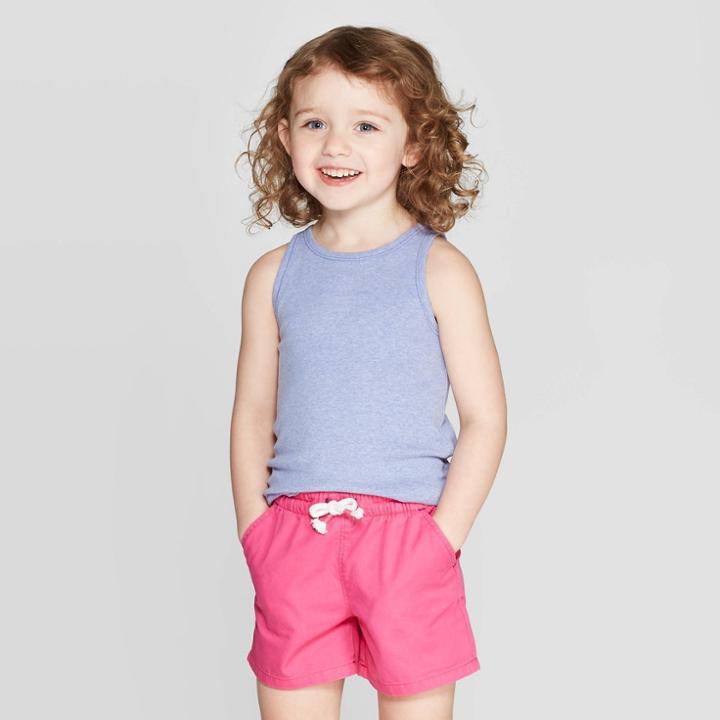 Toddler Girls' Solid Tank Top - Cat & Jack Blue