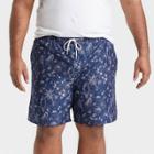 Men's Big & Tall 7 Parrot Scenic Swim Trunks - Goodfellow & Co Blue