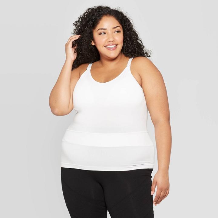 Women's Plus Nursing Seamless Cami - Auden Fresh White