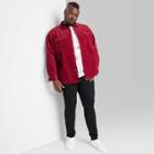 Adult Extended Size Corduroy Layering Over Shirt Jacket - Original Use Red