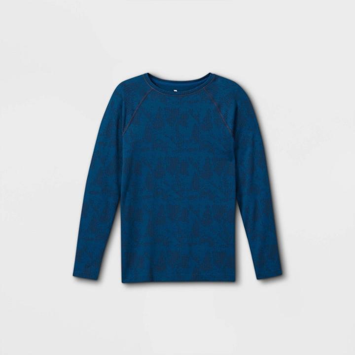 Boys' Long Sleeve Seamless T-shirt - All In Motion Teal