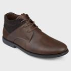 Vance Co. Men's Vance Co Norton. Faux Leather Lace-up Chukka Boots - Brown