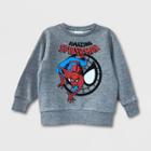 Marvel Toddler Boys' Amazing Spider-man Pullover Fleece Sweatshirt - Gray