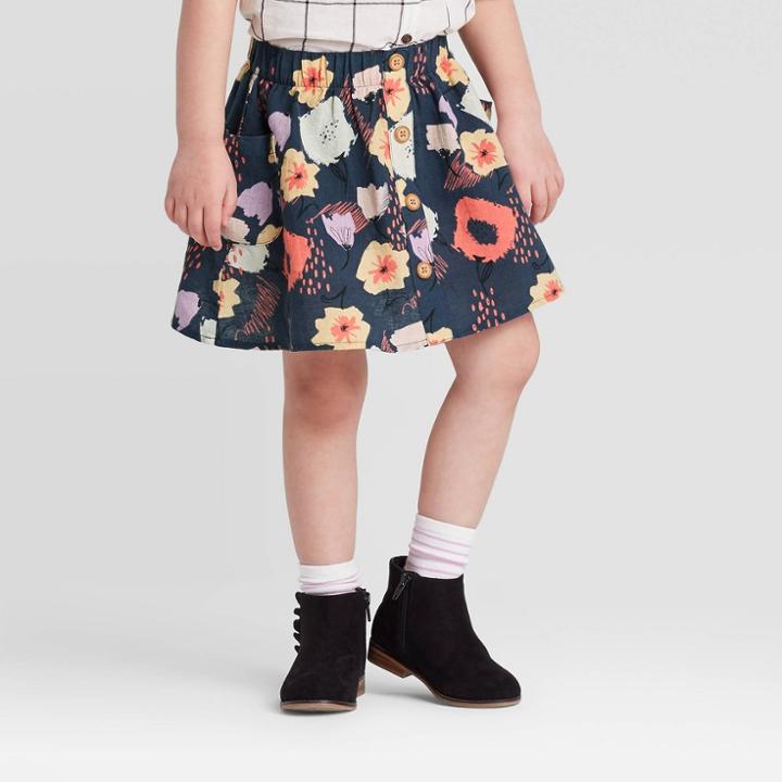 Toddler Girls' Button Front Skort - Art Class Blue 12m, Toddler Girl's,
