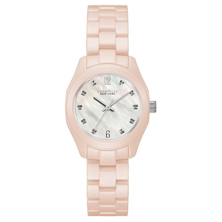 Women's Caravelle New York Analog Watch - Pale Pink,