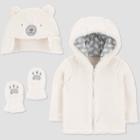 Baby Deer 3pc Faux Fur Jacket - Just One You Made By Carter's Cream