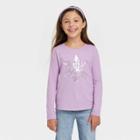 Girls' Long Sleeve Flip Sequin T-shirt - Cat & Jack Dusty Violet Xs, Dusty Purple