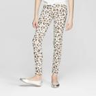 Girls' Animal Print Leggings - Cat & Jack Almond Cream