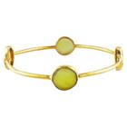Target 24 Ct. T.w. Yellow Onyx Bangle In 22k Yellow Gold Plated Brass - 8 - Yellow, Yllw