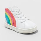 Toddler Girls' Musetta Rainbow Sneakers - Cat & Jack White