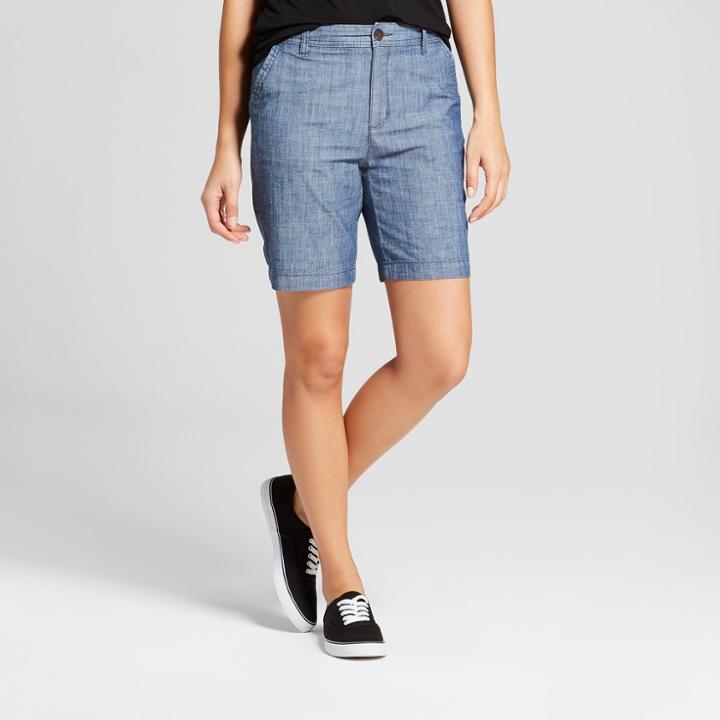 Women's 9 Chino Shorts - A New Day Chambray