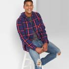 Men's Plaid Hooded Flannel Long Sleeve Button-down Shirt - Original Use Xavier Navy Xs, Xavier Blue